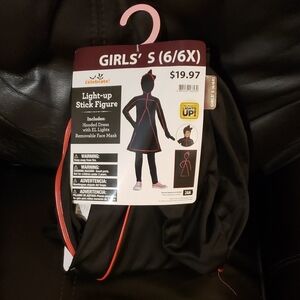 Girls' Light-Up Stick Figure Costume